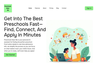 Preschools Near Me: AI personal assistant for finding and applying to preschools screenshot