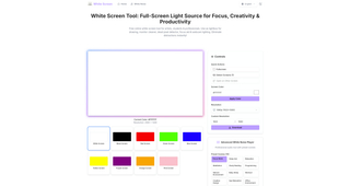 White Screen Tool screenshot
