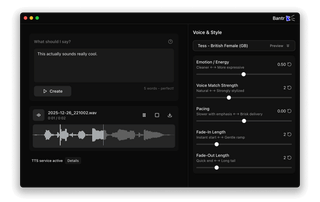 Bantr: Offline & Unlimited TTS for Mac screenshot