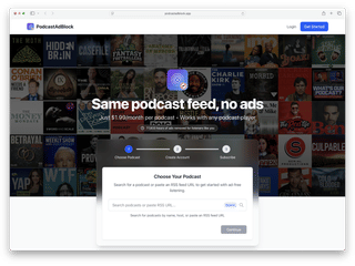PodcastAdBlock : Remove ads from any podcast feed with AI screenshot