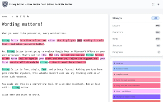 Strong Editor screenshot