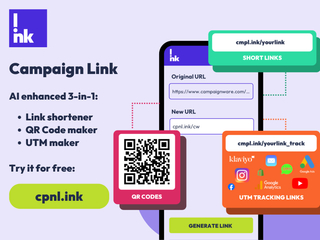 Campaign Link: The easiest to use short link, QR code and UTM maker. screenshot