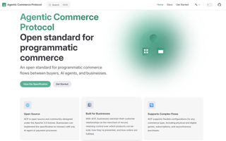 Agentic Commerce Protocol Documentation screenshot