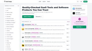 SaaS Badge screenshot