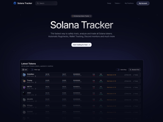 Solana Tracker screenshot