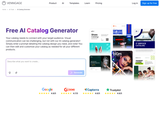 AI Catalog Generator : Turn a prompt into a branded, ready-to-share product catalog with AI screenshot
