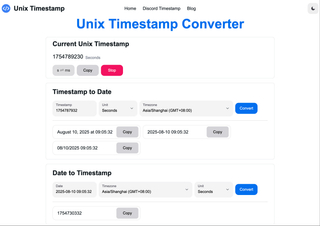 Unix Timestamp Converter screenshot
