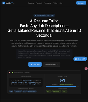MatchCV screenshot