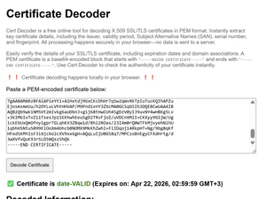Cert Decoder screenshot