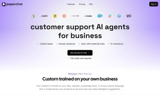 Paperchat - AI customer support screenshot