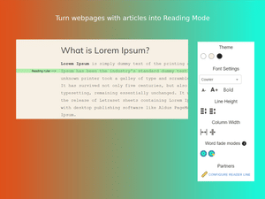 Chrome Reader Mode : Transform page to simple reading mode screenshot