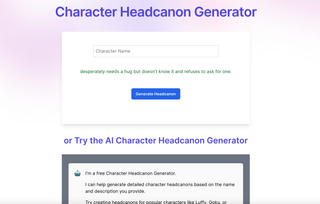 Headcanon Generator screenshot