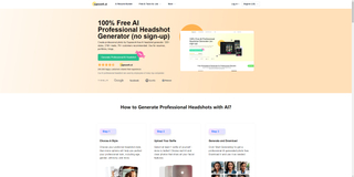 Free AI Headshot Generator | Supawork AI (no sign-up) screenshot