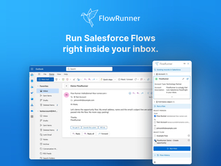 FlowRunner : FlowRunner runs your Salesforce Screen Flows inside Outlook and Gmail screenshot