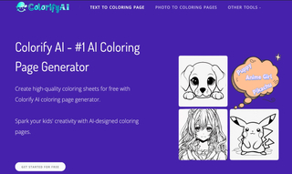 Colorify AI - Free AI Coloring Page generator screenshot