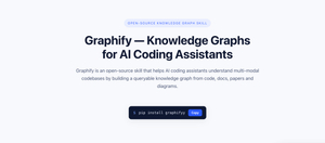 Graphify — Knowledge Graph Skill for AI Coding Assistants screenshot