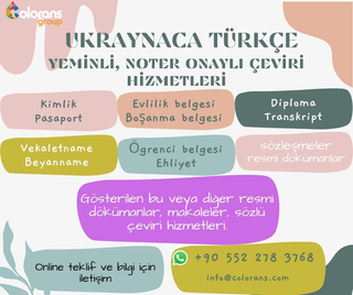 Yeminli ve Noter Onaylı Ukraynaca Tercüme Hizmeti screenshot