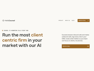 HelloCounsel - AI voice agents that answer calls and log every note in your CMS screenshot