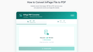 InPage INP to PDF Converter screenshot