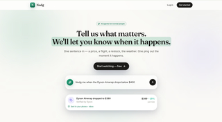 Nudg - Tell us what matters. We'll let you know when it happens screenshot