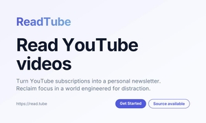 ReadTube screenshot