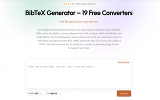 BibTeX Generator Tools by TheLaTeXLab screenshot