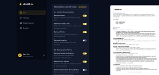 Distill.cv screenshot
