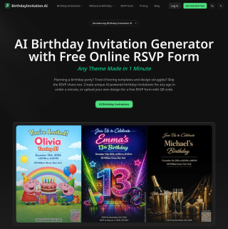 Birthday Invitation AI screenshot