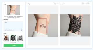 TattooCoverUp.AI - Revolutionary AI tattoo cover-up generator screenshot