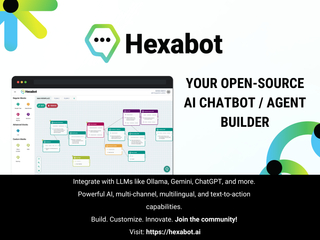 Hexabot: Open-source AI chatbot / agent builder screenshot