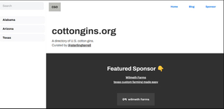 CottonGins.org screenshot