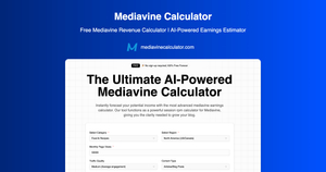 Mediavine Calculator screenshot