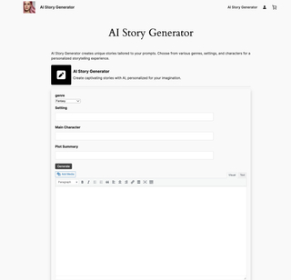 AI Story Generator screenshot