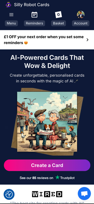 Silly Robot Cards screenshot