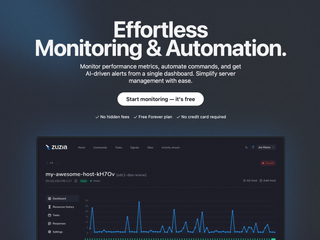 Zuzia.app : AI-powered server monitoring and task automation for Linux and VPS. screenshot