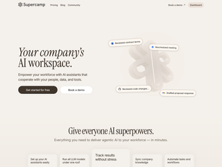Supercamp : AI workspace for business screenshot