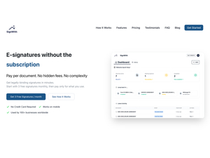 SignWith : Sign documents without subscriptions. Pay per document. screenshot