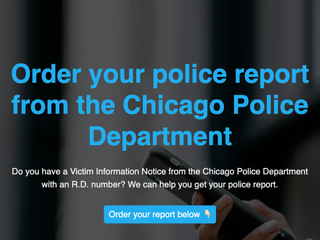Chicago Police Report screenshot