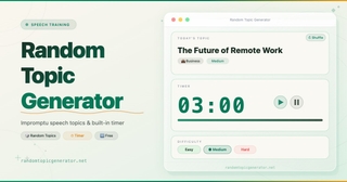 Random Topic Generator screenshot