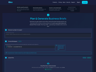 Gixo Business : AI Decision Support That Turns Messy Context Into Board-Ready Briefs screenshot