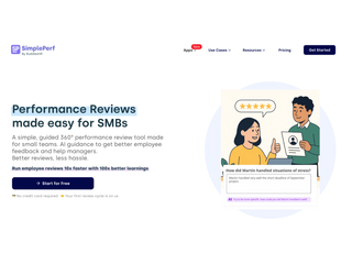 SimplePerf : A simple, guided 360° performance review tool made for small teams screenshot