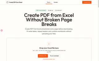 Create PDF from Excel screenshot