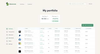 Beanvest screenshot