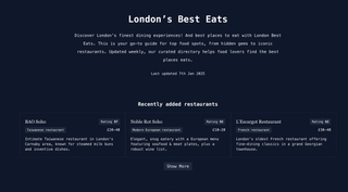 London Best Eats screenshot