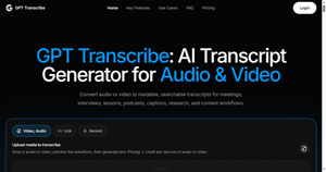 GPT Transcribe screenshot