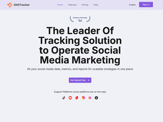 SNSTracker: All-in-One Social Media Tracking & Analytics Platform screenshot