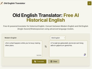 Old English Translator screenshot