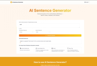 AI Sentence Generator screenshot