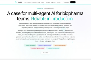 Uplizd Biologics R&D screenshot