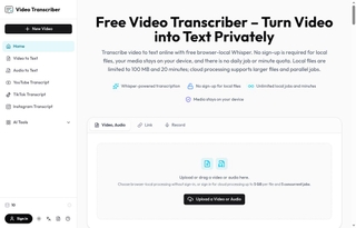 Video Transcriber screenshot